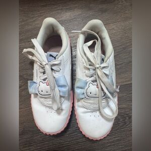 Puma Kids Sneakers with Hello Kitty and Pink Accents